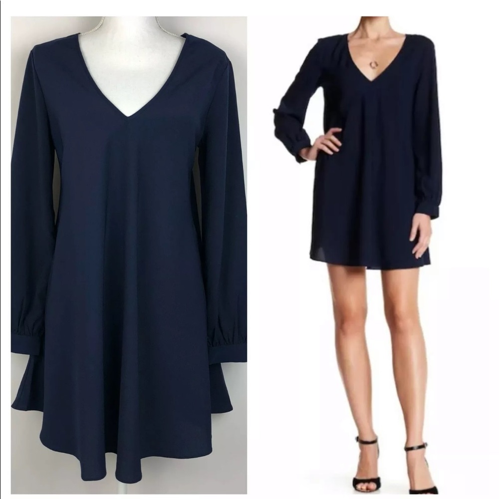 A by Amanda Juliana Long Sleeve Flare Short Dress